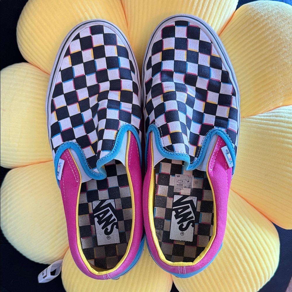 Vans Multicolor Checkered Slip-On Sneakers